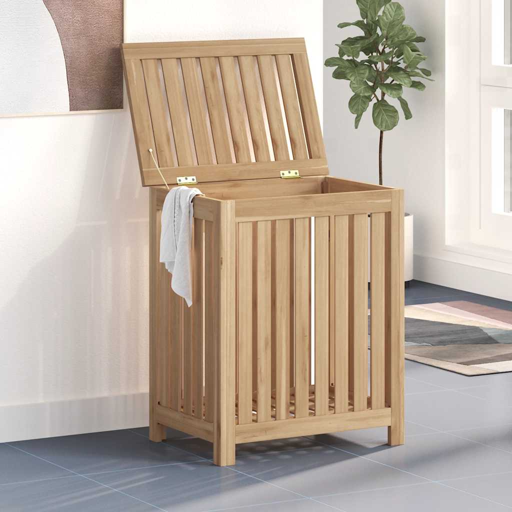 Wäschekorb Natur 35 x 25 x 60 cm Massivholz Teak