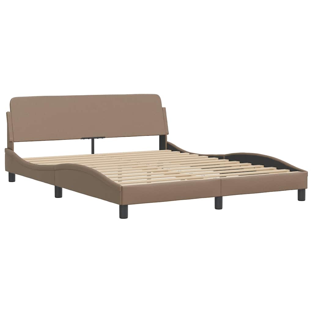 Bettgestell "Dover" Schwarz 80x200 cm Kunstleder