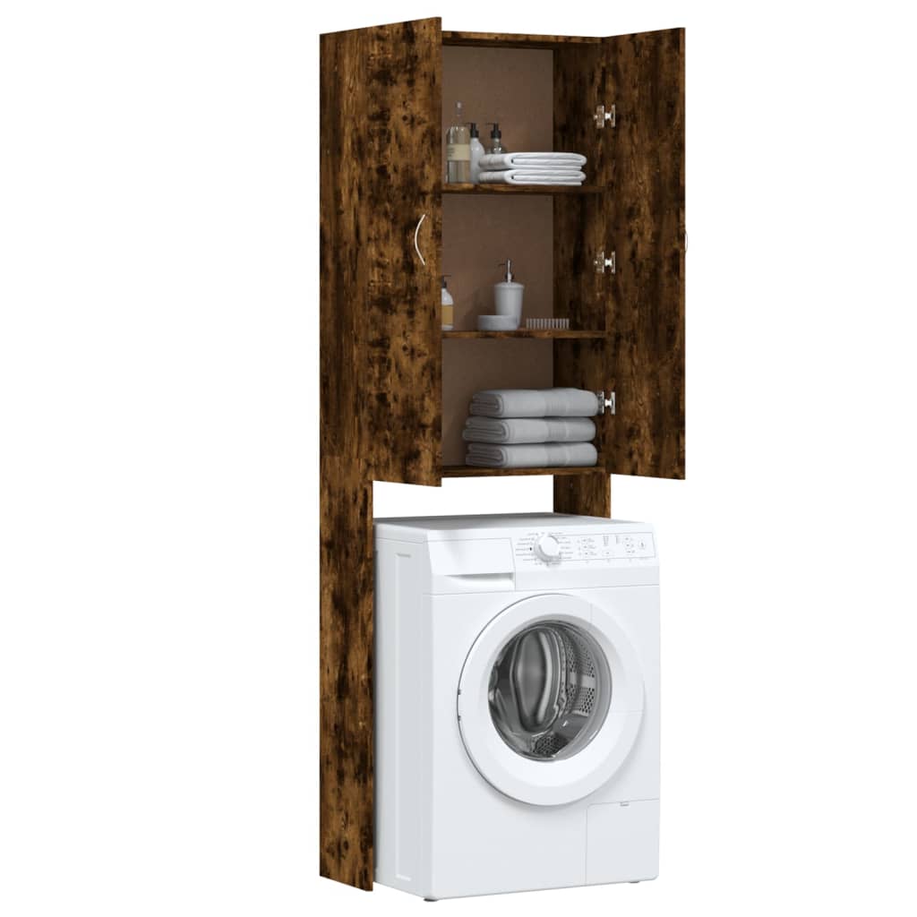 Waschmaschinenschrank Weiß 64x25,5x190 cm