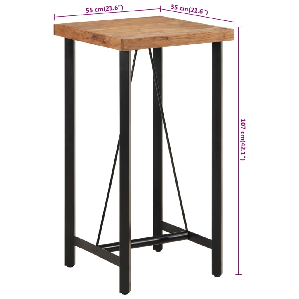 Bartisch Akazie Massivholz 150 x 70 x 107 cm