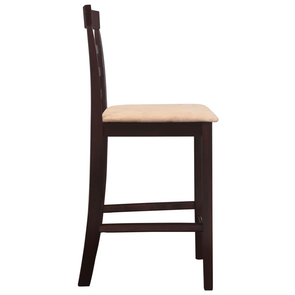 Stehtisch und 4 Barhocker Holz Weiß