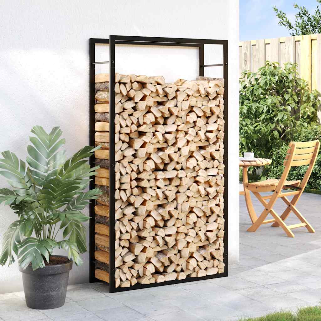 Brennholzregal 50x28x94 cm Edelstahl