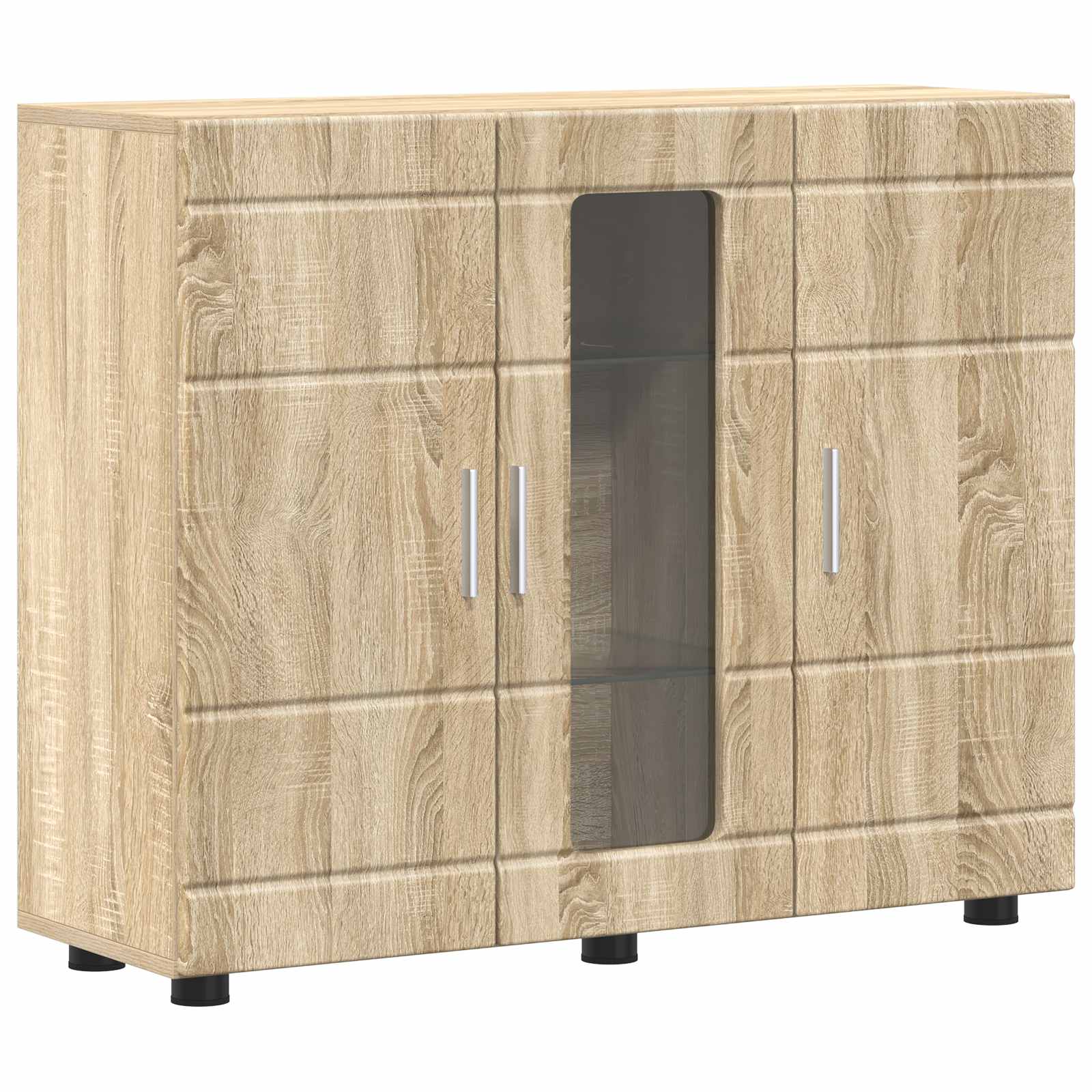 Highboard mit Regal FLORIN Weiß 60 x 35 x 182 cm Holzwerkstoff