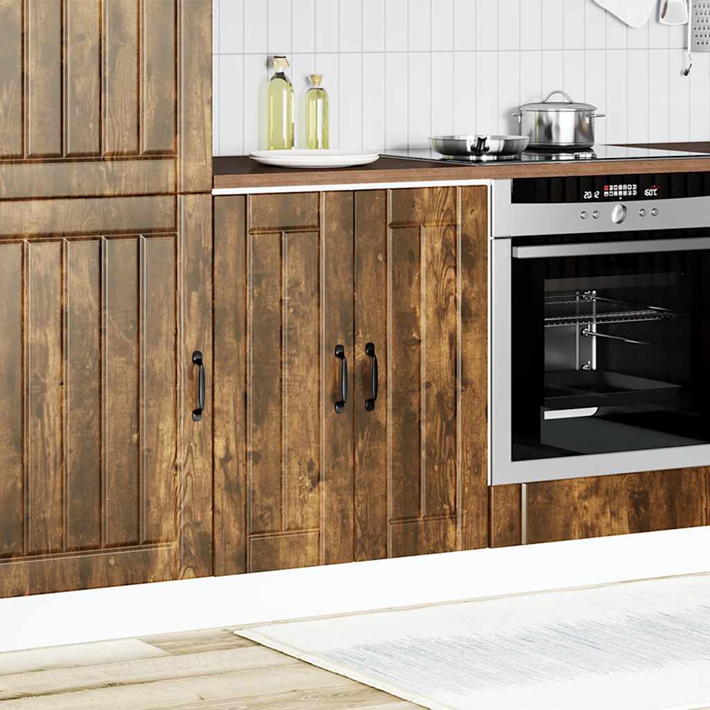 Herdumbauschränke 2 Stk. Lucca Weiß Holzwerkstoff