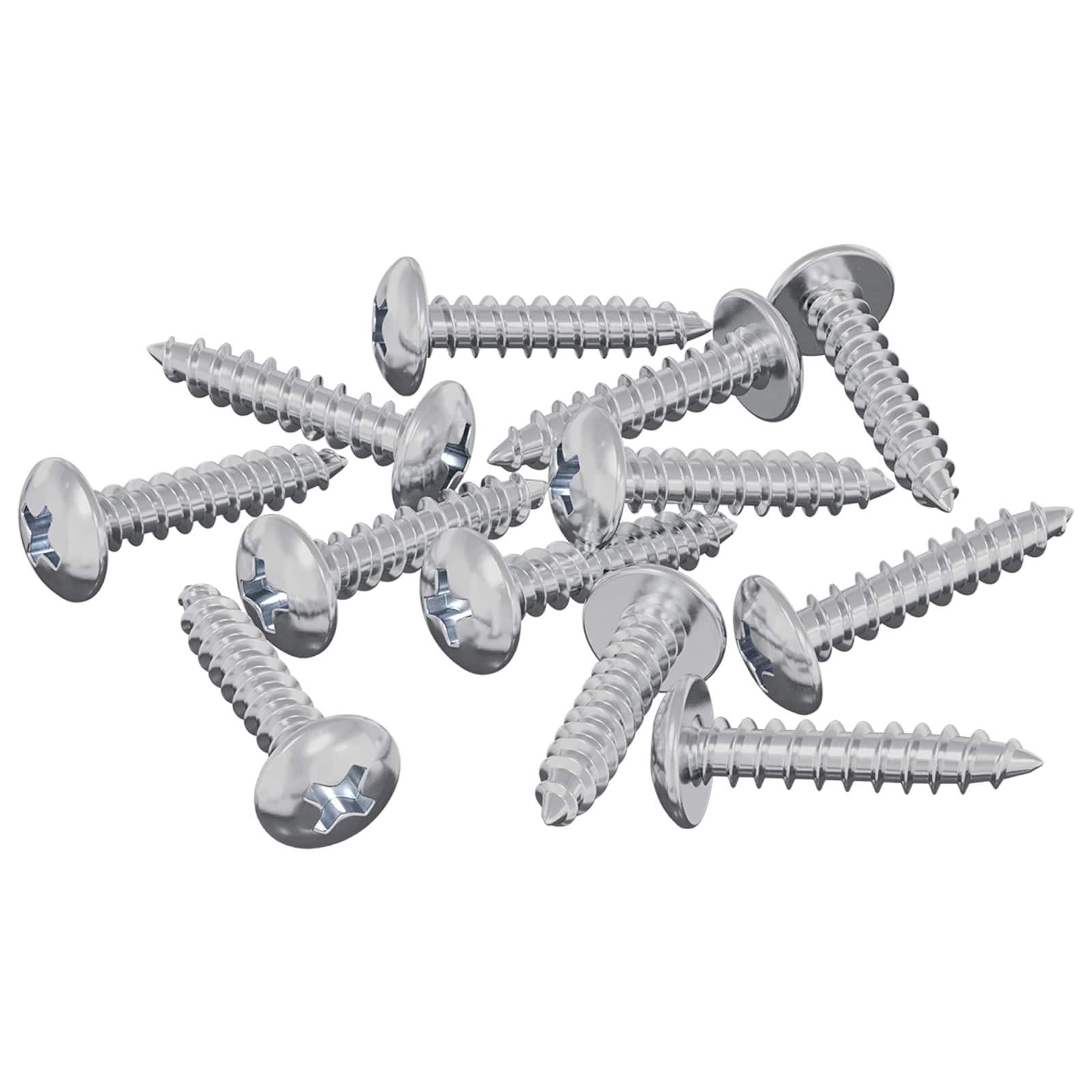 Holzschrauben 2 pcs Silber M4 x 20 mm Stahl