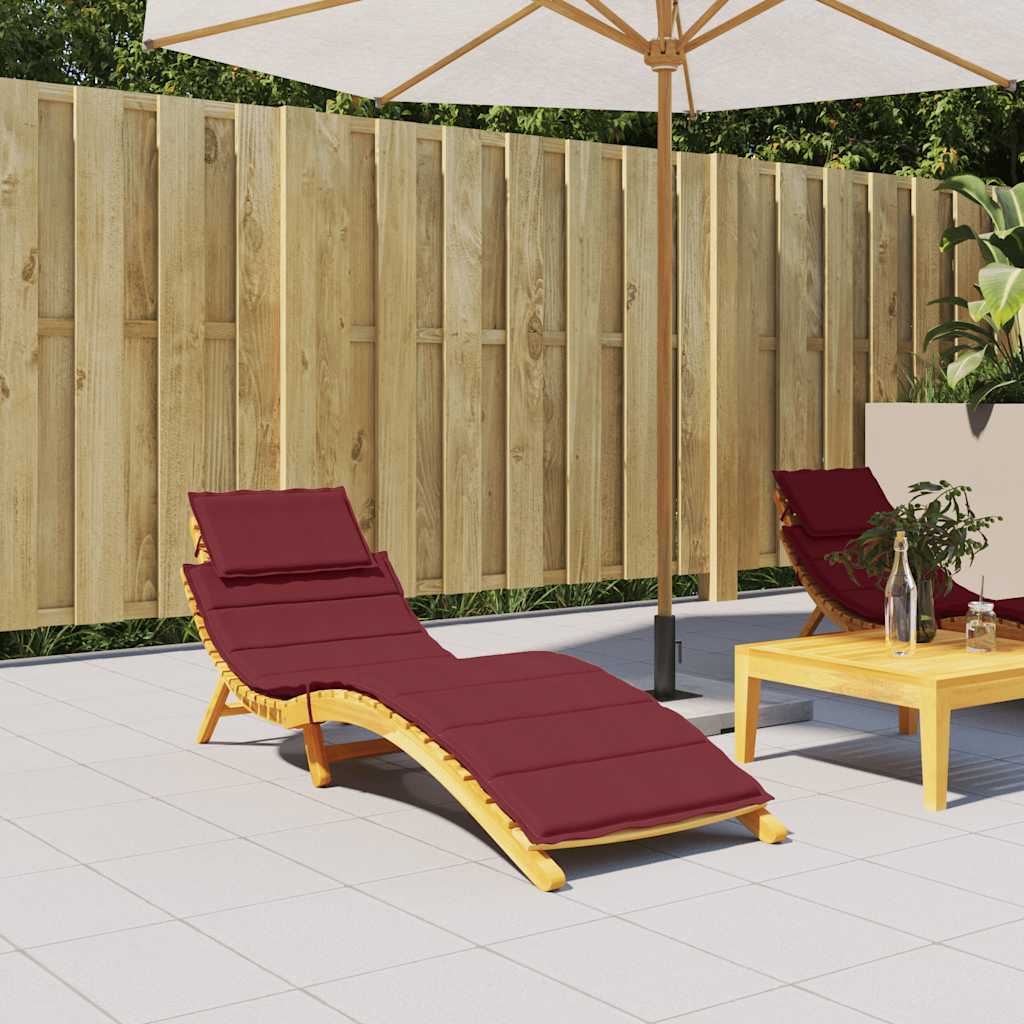 Sonnenliegen-Auflage Melange Anthrazit 186x58x4 cm Stoff