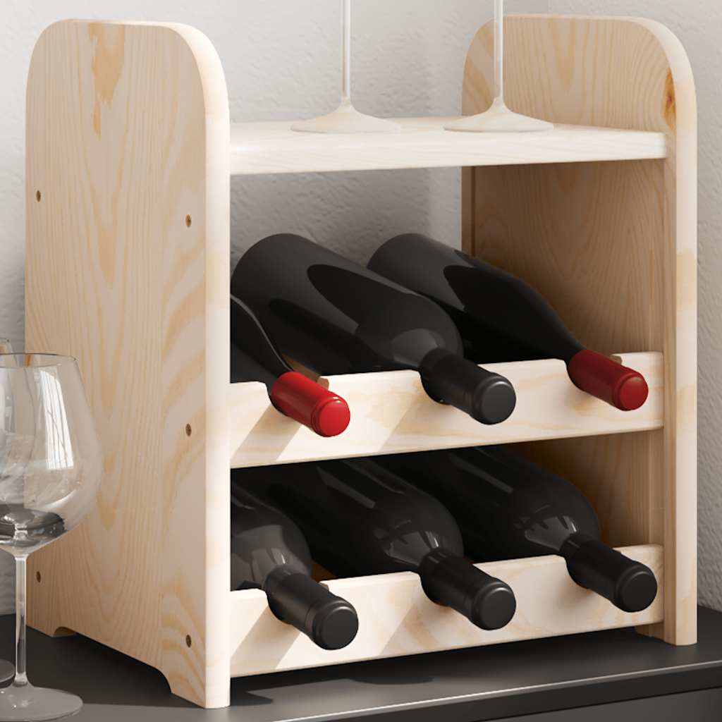 Weinregal 33x25x37 cm Massivholz Kiefer