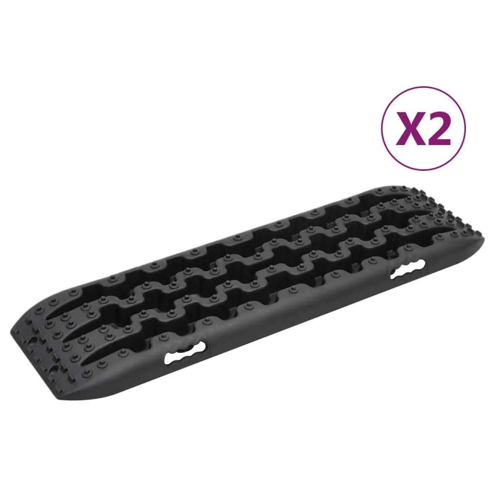 Traktionsmatten 2 Stk. Blau 106x30,5x7 cm Nylon