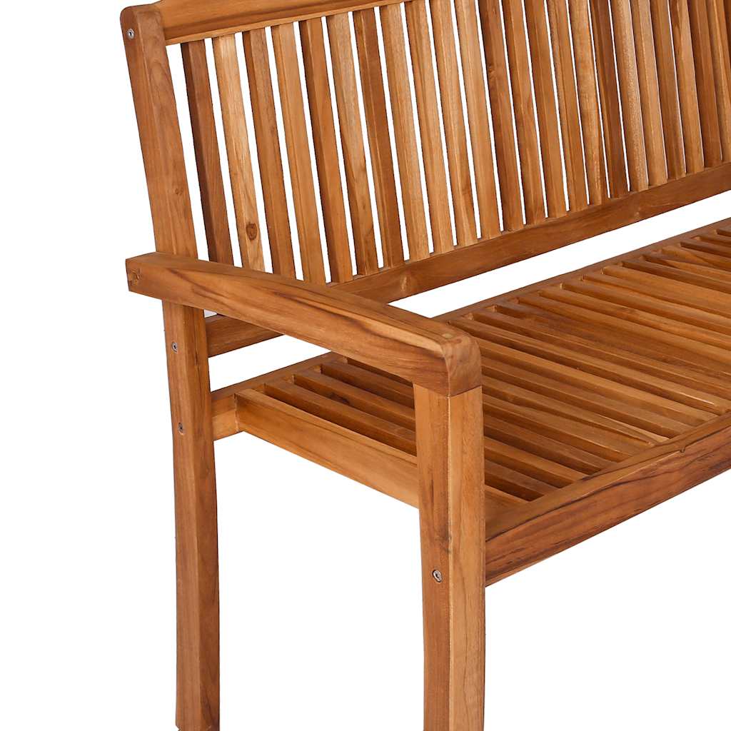 Gartenbank 3-Sitzer Stapelbar 159 cm Massivholz Teak