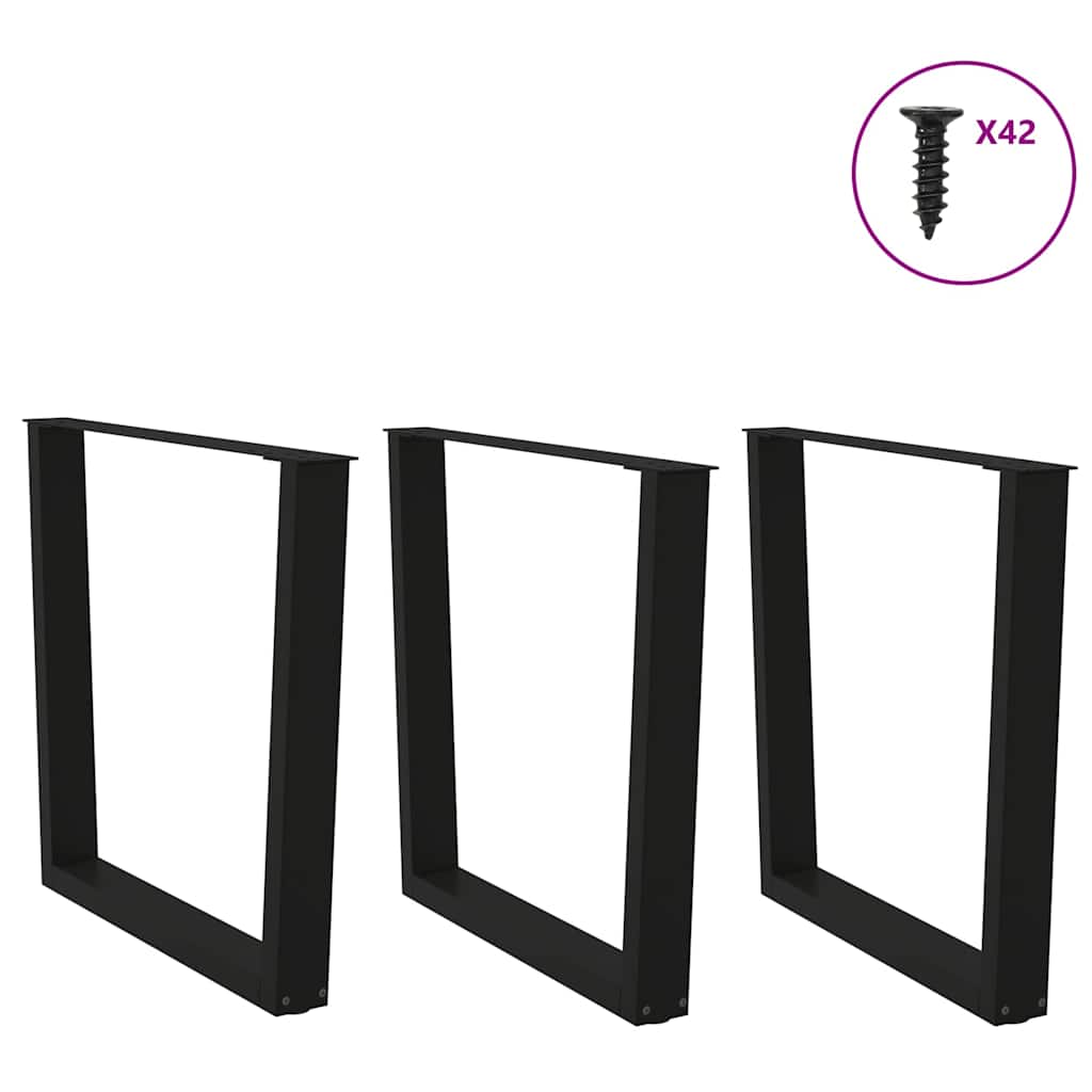 Couchtischbeine V-Form 2 Stück Schwarz 30x(30-31,3) cm Stahl