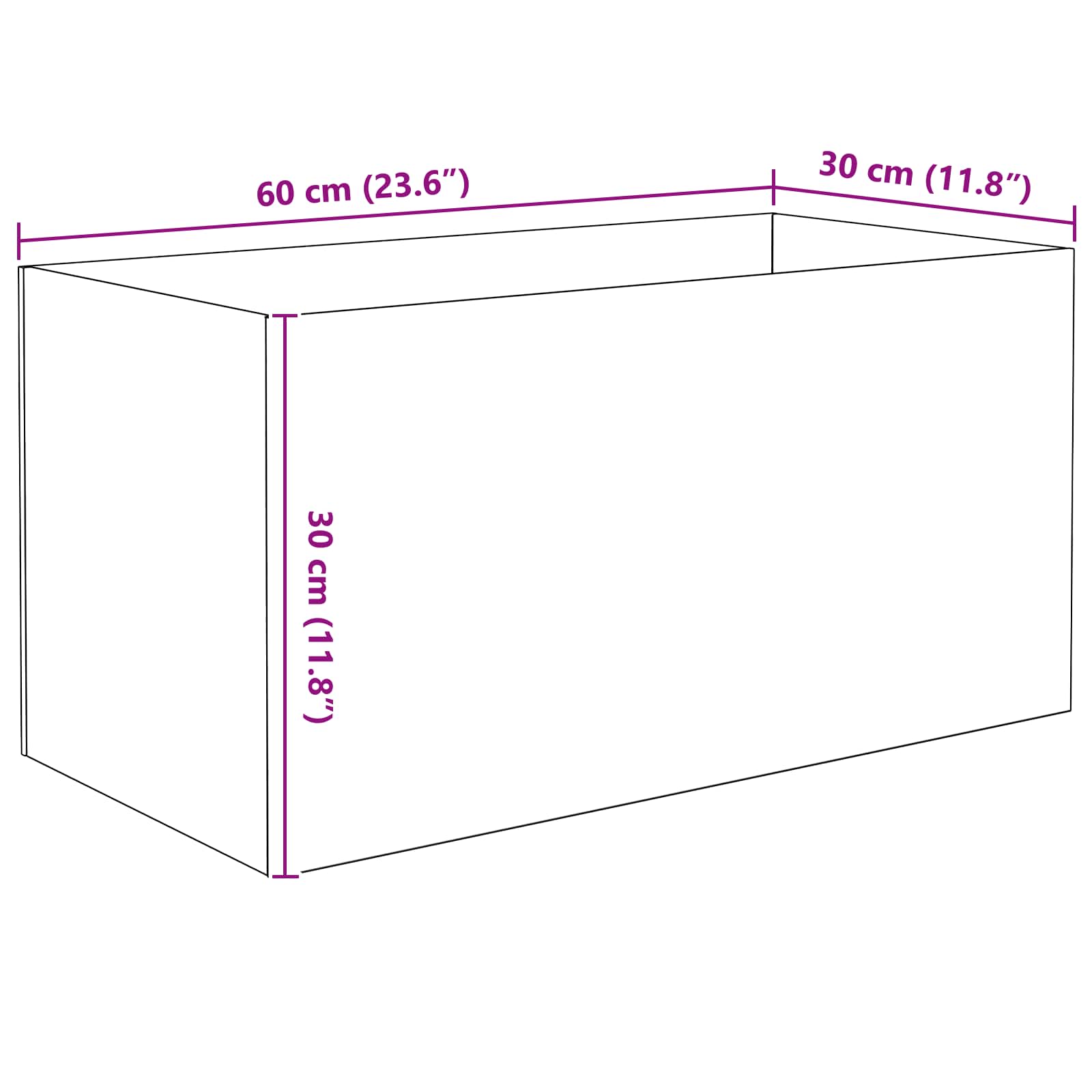 Aquarium mit Speicher Transparent 30 x 20 x 20 cm Glas