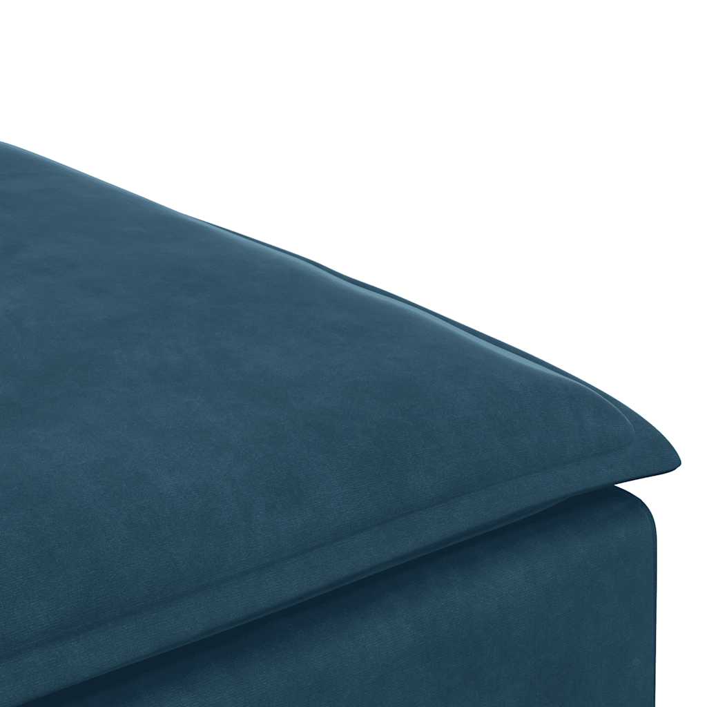 Modulares Sofa Endmodul mit Armlehne Kissen Blau 100 cm