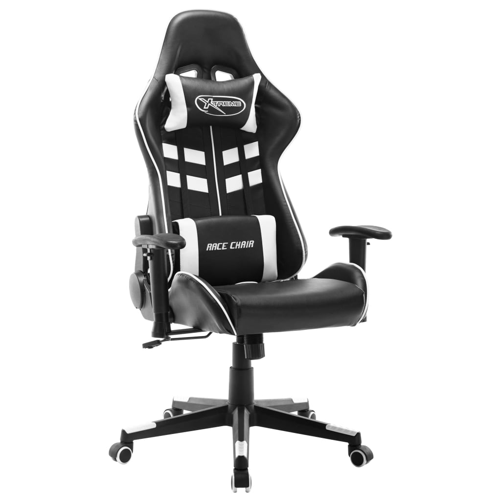 Gaming-Stuhl Schwarz und Blau Kunstleder