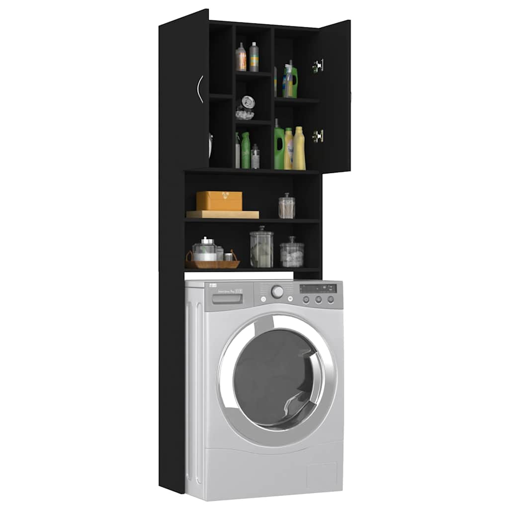 Waschmaschinenschrank Weiß 64x25,5x190 cm