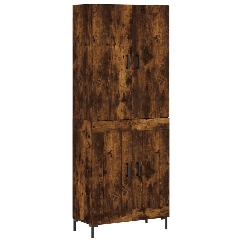 Highboard Betongrau 69,5x34x180 cm Holzwerkstoff