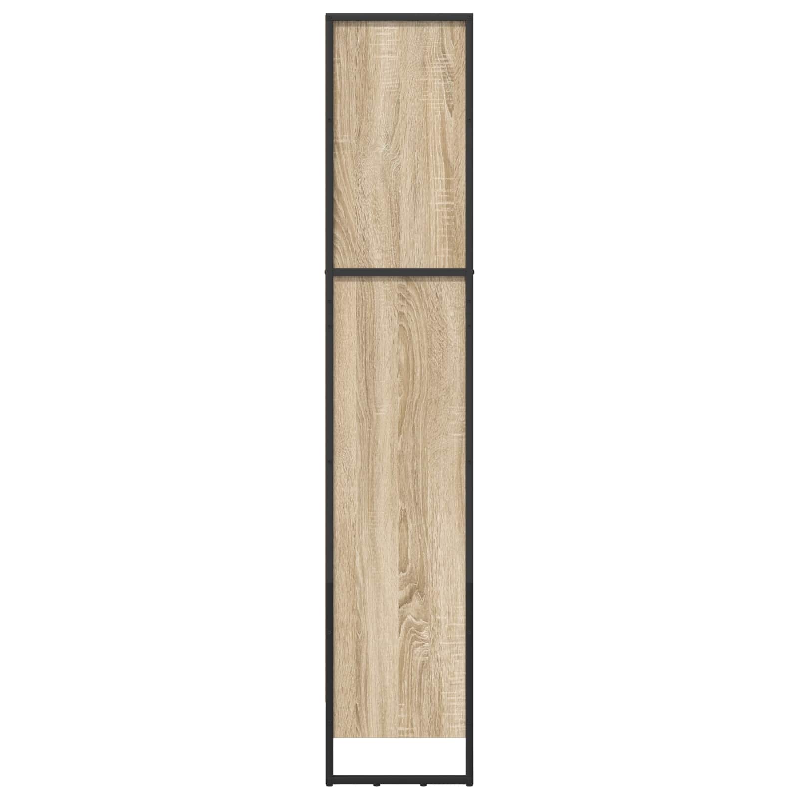 Bücherregal 2 pcs Schwarz Eichen-Optik 60 x 30 x 189,5 cm