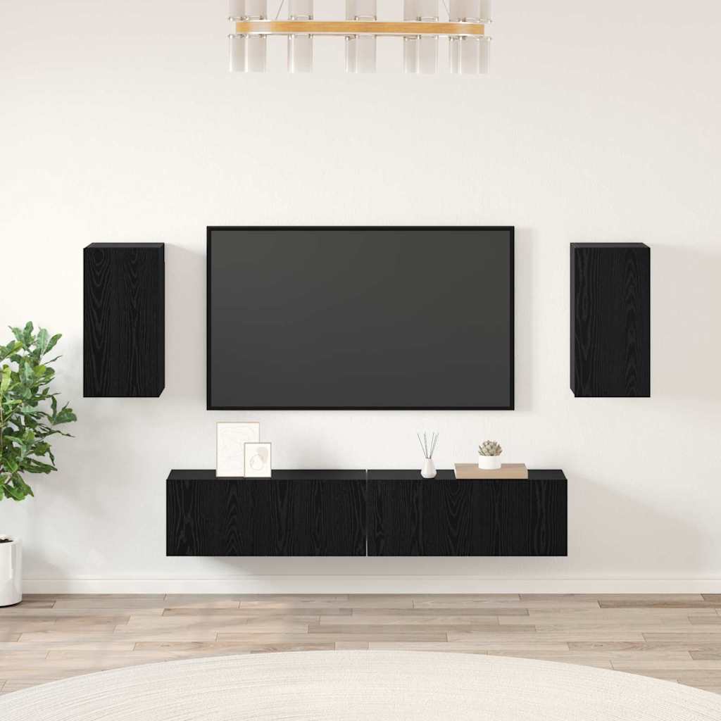 3-tlg. TV-Schrank-Set Weiß Holzwerkstoff
