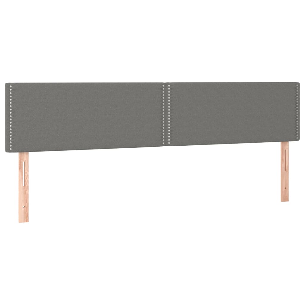 Kopfteil Dunkelgrau 80 x 5 x 118/128 cm Stoff