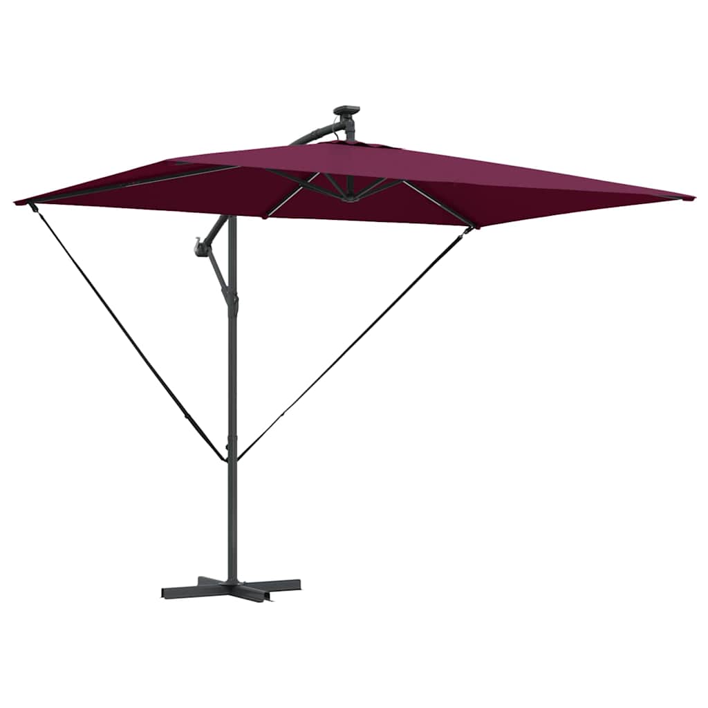 Sonnenschirm Sand 294 x 200 x 270 cm Polyester und Aluminium
