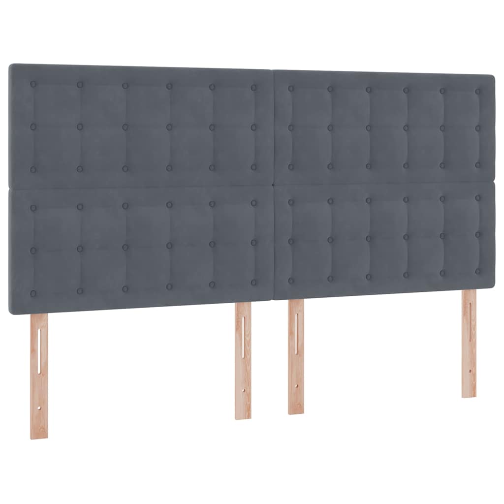 Aufbewahrungsbett mit Matratze Hellgrau 180 x 200 cm Samt