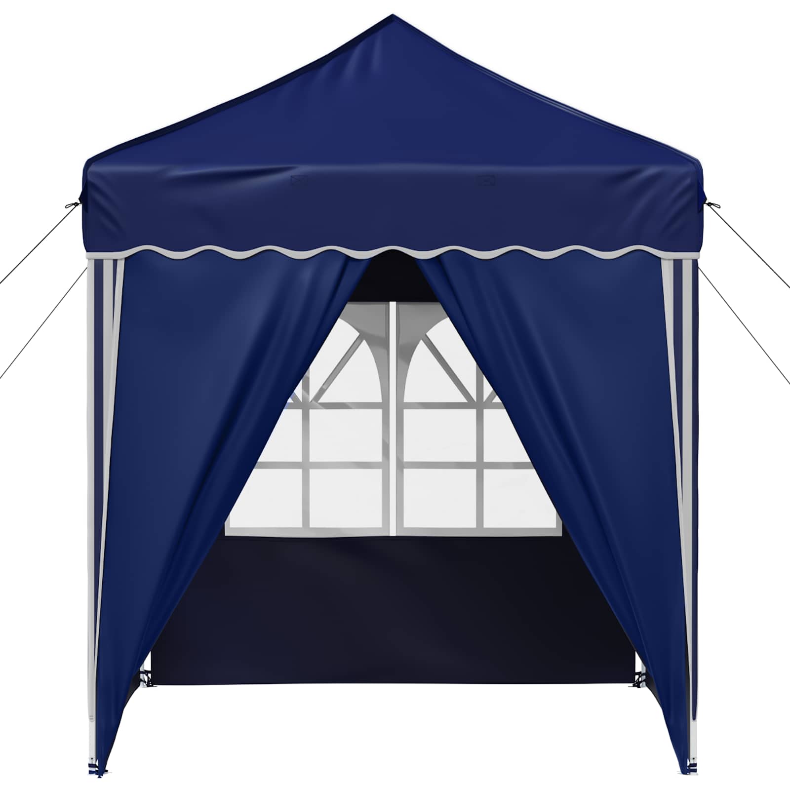 Pop-up Partyzelt 195 x 195 x 245 cm Creme Oxford-Stoff
