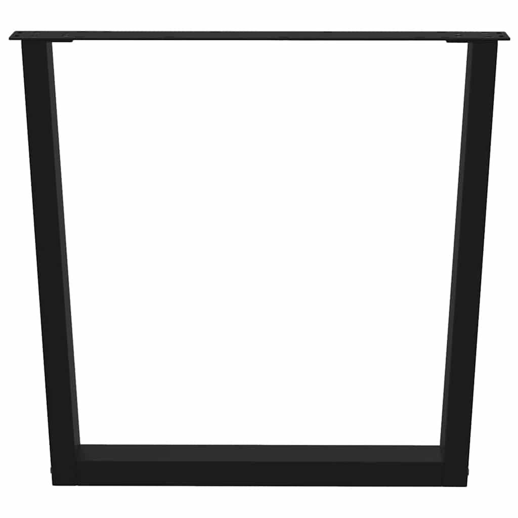 Couchtischbeine V-Form 2 Stück Schwarz 30x(30-31,3) cm Stahl