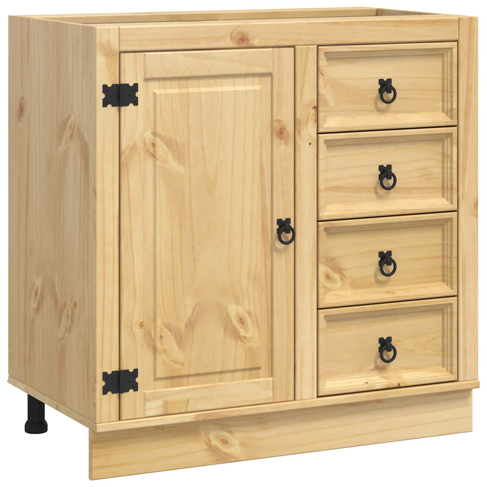 Schrank SKI Honigbraun 60 x 46 x 81,5 cm Massives Kiefernholz