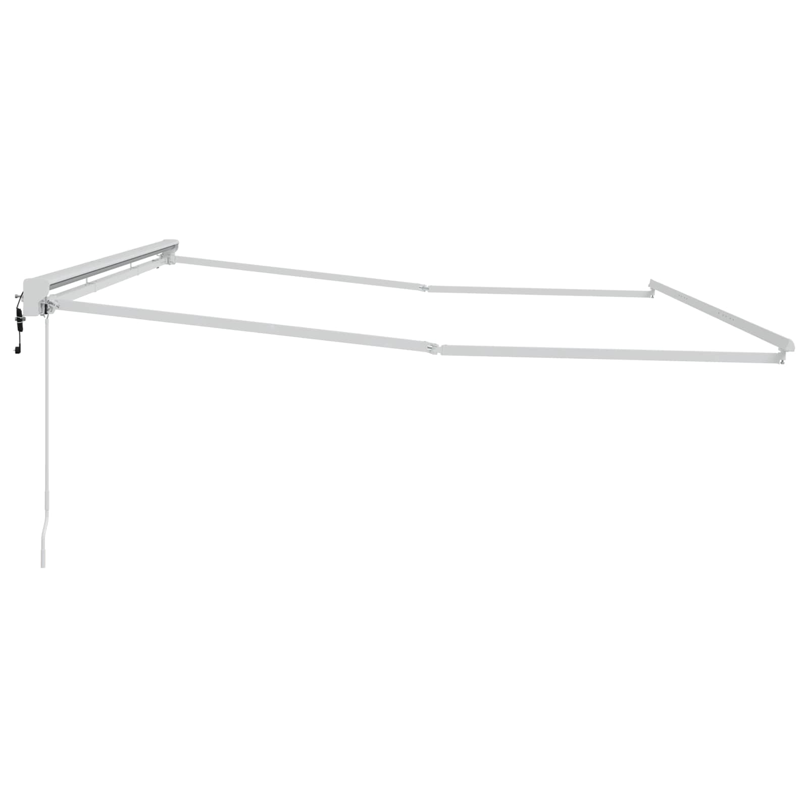 Markisenrahmen Verstellbar Weiß 2,5 x 2 m Stahl