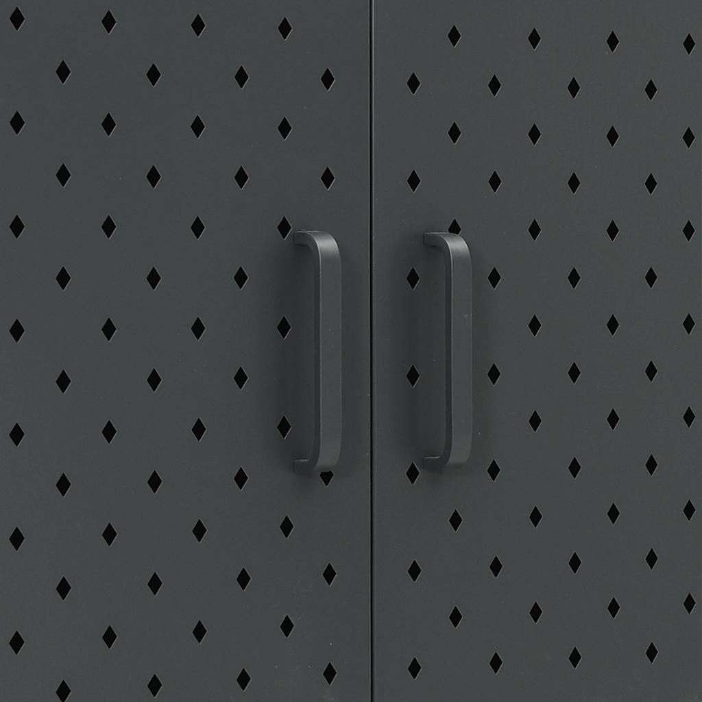Highboard Schwarz 80x35x135 cm Stahl