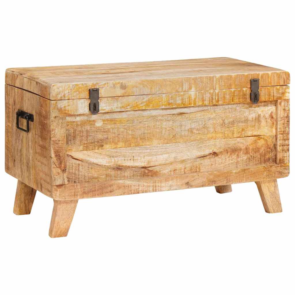Aufbewahrungsbox mit Speicher 70 x 35 x 40 cm Massivholz Mango