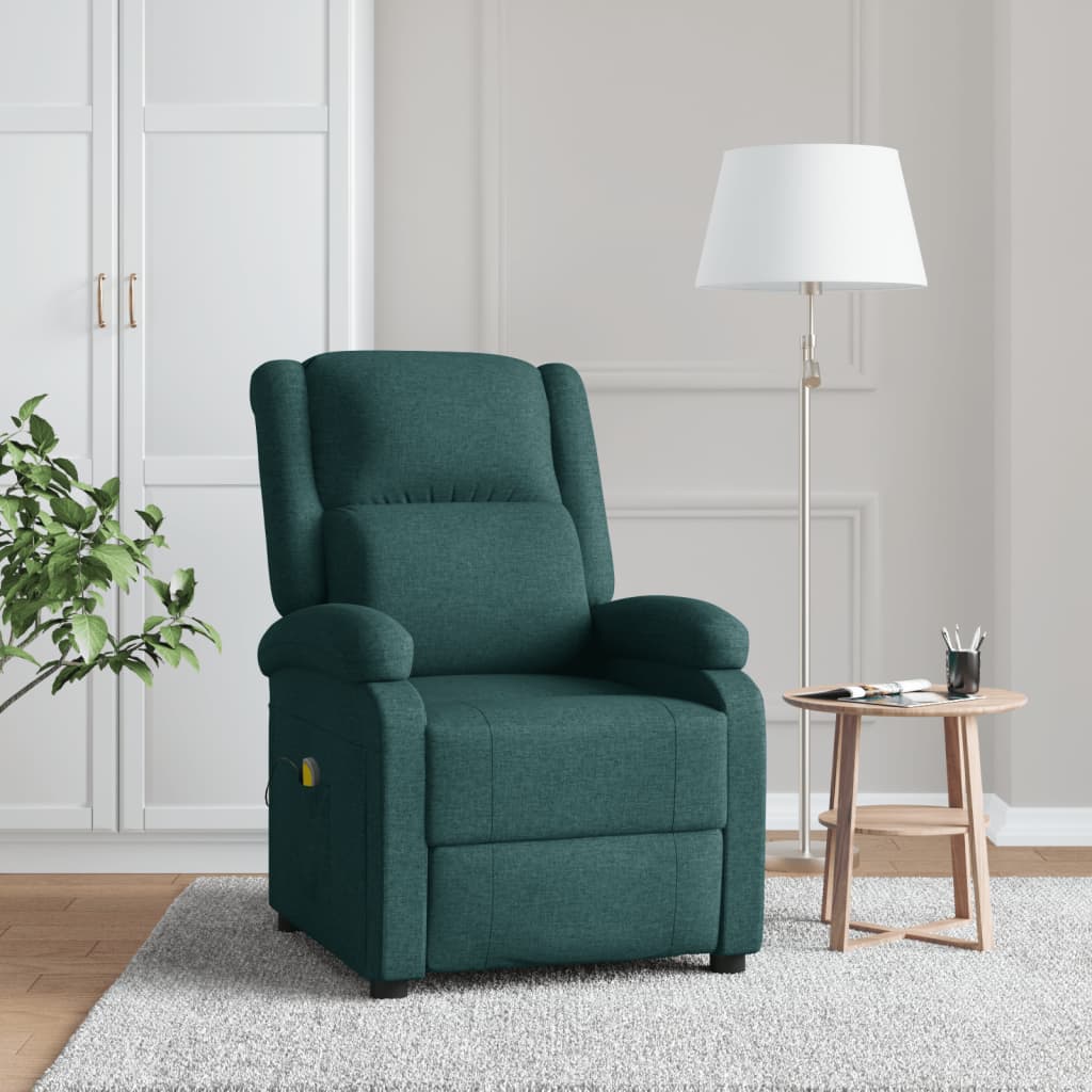 Massagesessel Hellgrau Stoff