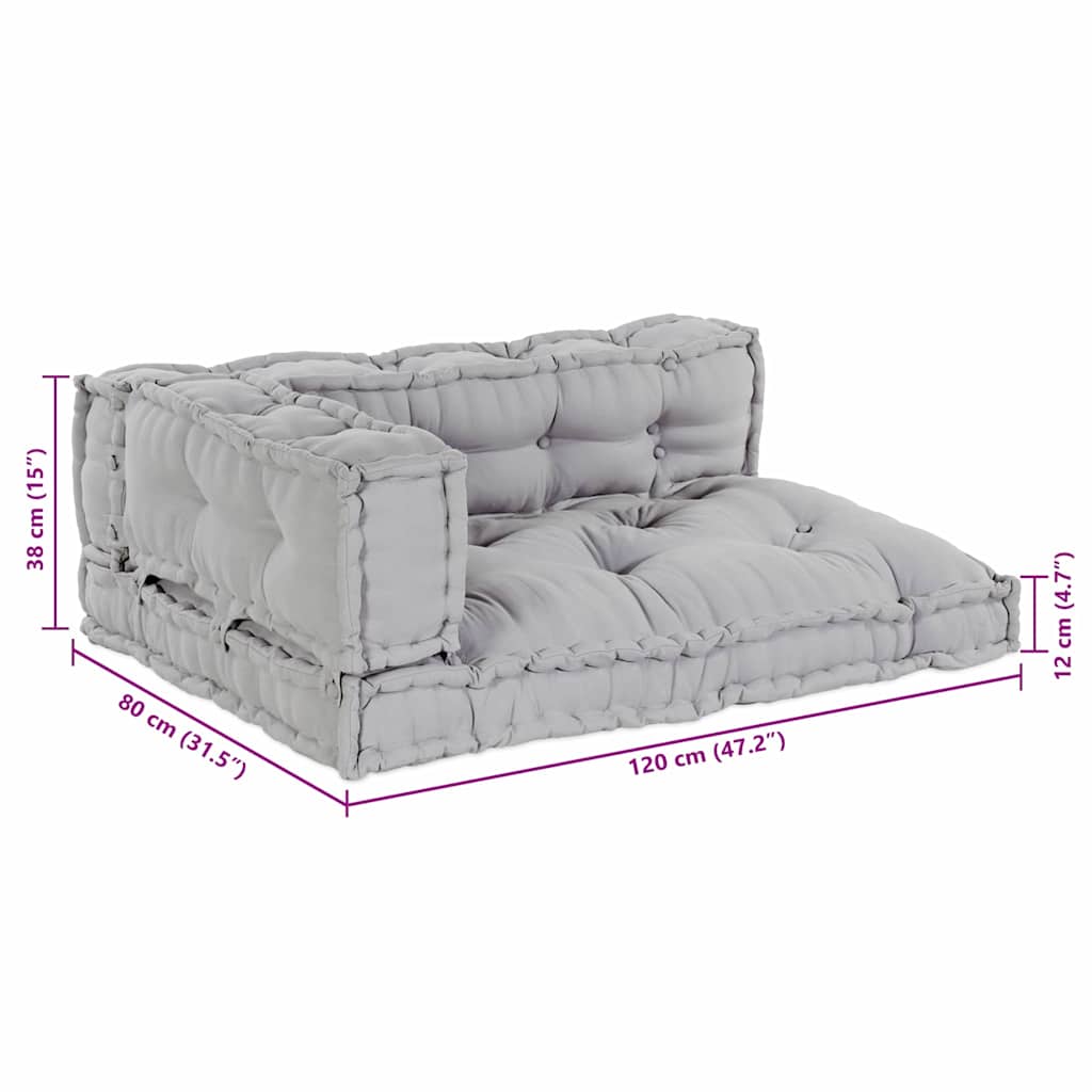 Palettensofa-Auflage Mehrfarbig Stoff Patchwork