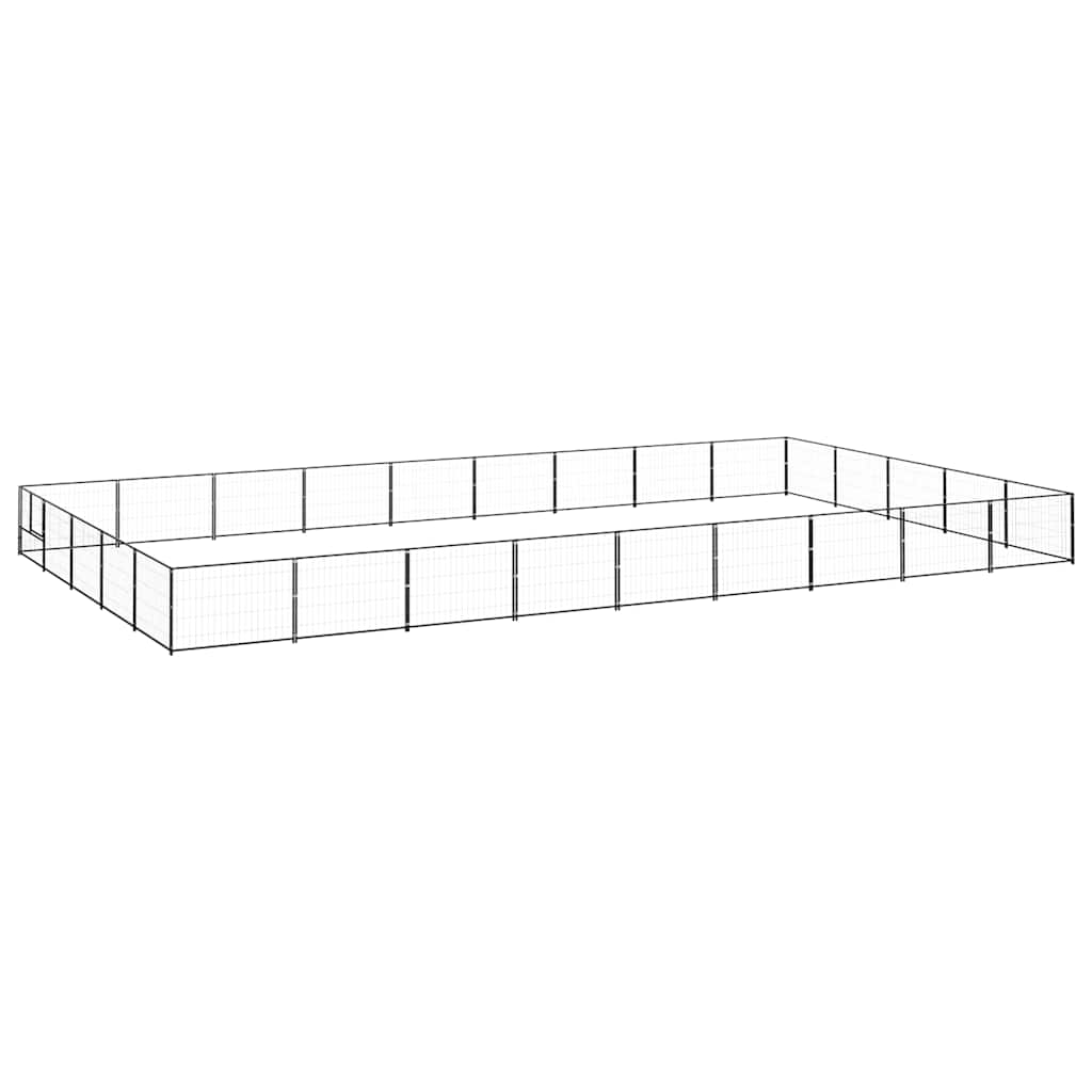 Hundezwinger Schwarz 4 m² Stahl