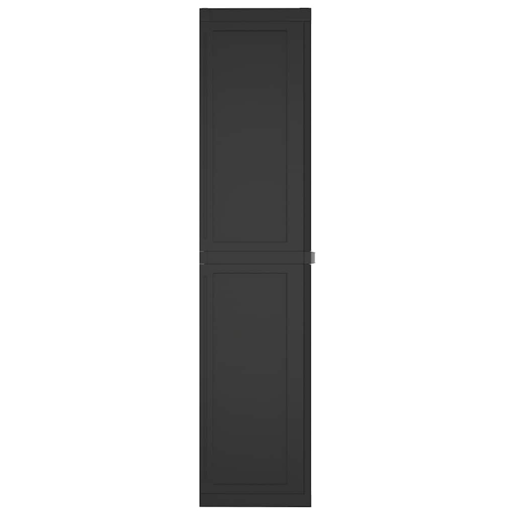 Gartenschrank Grau und Schwarz 65x37x85 cm PP