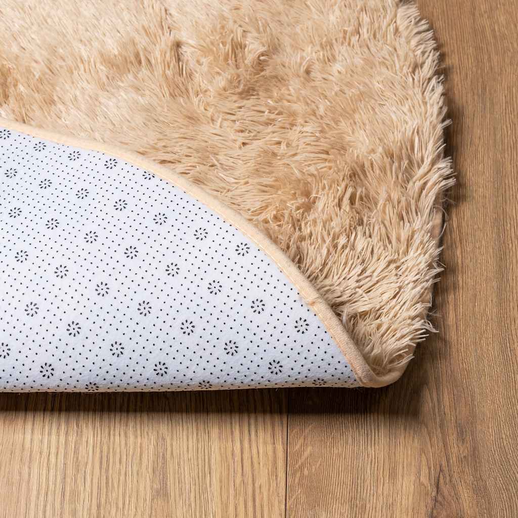 Teppich Shaggy Hochflor NAVARRA Beige 60x100 cm Polyester
