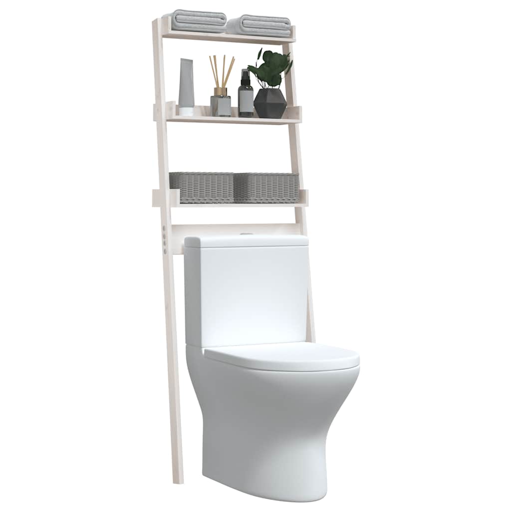 Toilettenregal 63,5x32x179 cm Massivholz Kiefer