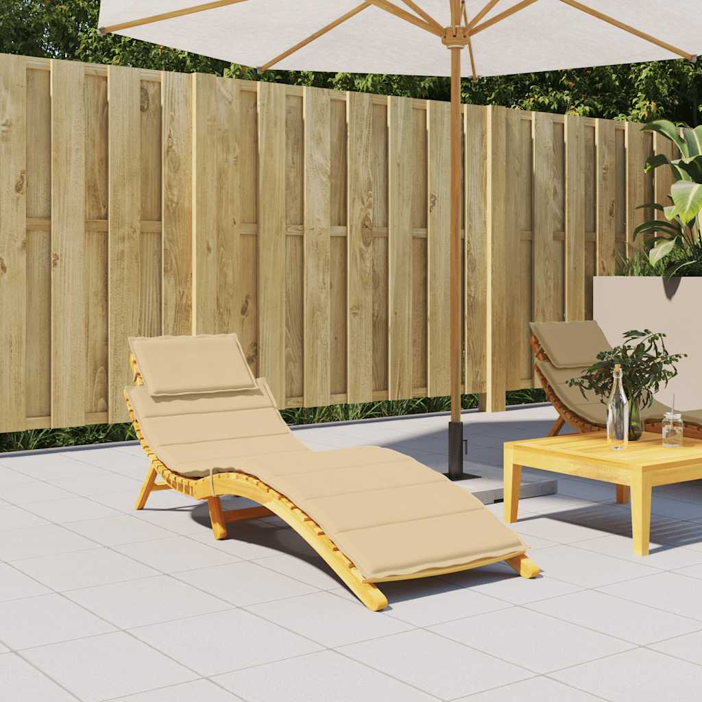 Sonnenliegen-Auflage Melange Anthrazit 186x58x4 cm Stoff