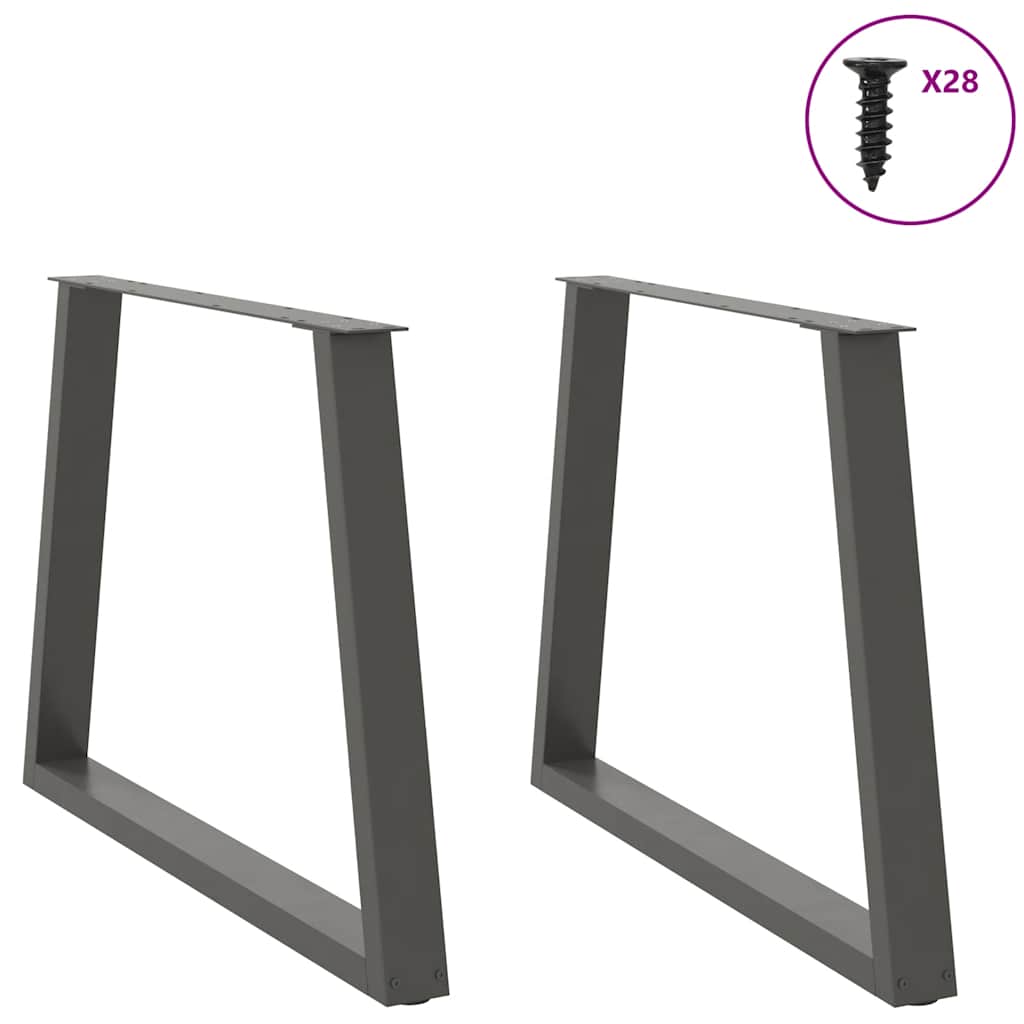Couchtischbeine V-Form 2 Stück Schwarz 30x(30-31,3) cm Stahl