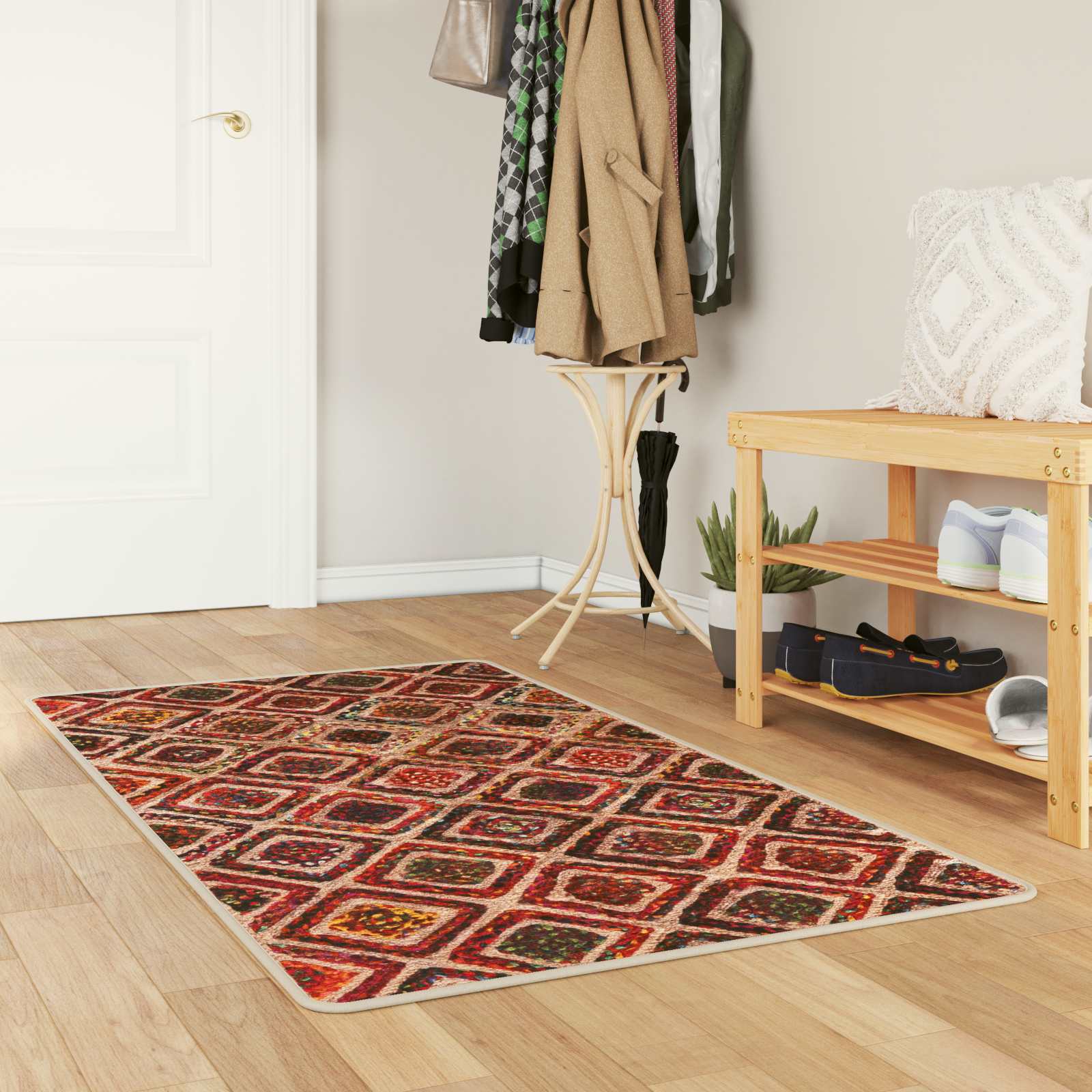 Teppich Waschbar Mehrfarbig 160x230 cm