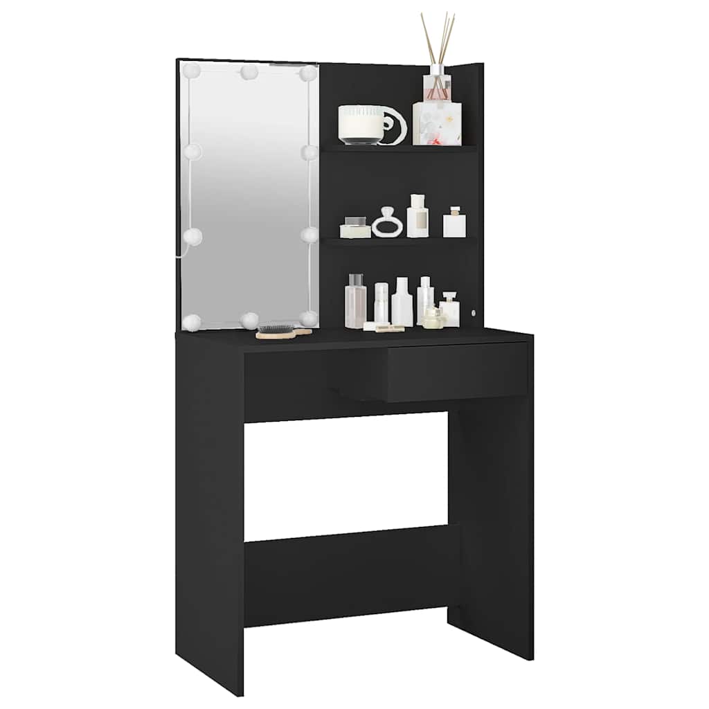 Schminktisch mit LED Weiß 74,5x40x141 cm