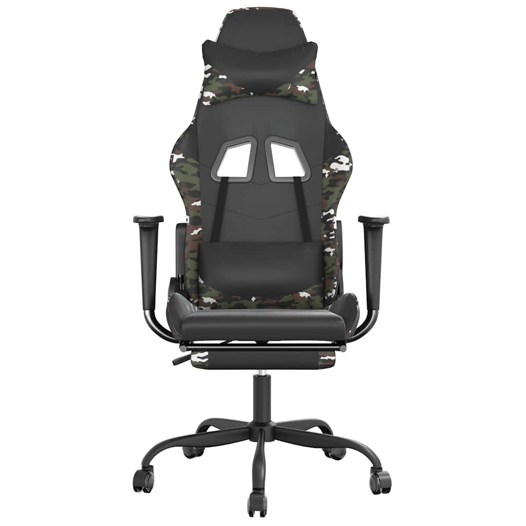Gaming-Stuhl mit Massagefunktion Schwarz und Rot Kunstleder