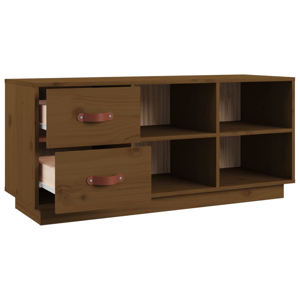 Schuhbank Weiß 100x34x45 cm Massivholz Kiefer