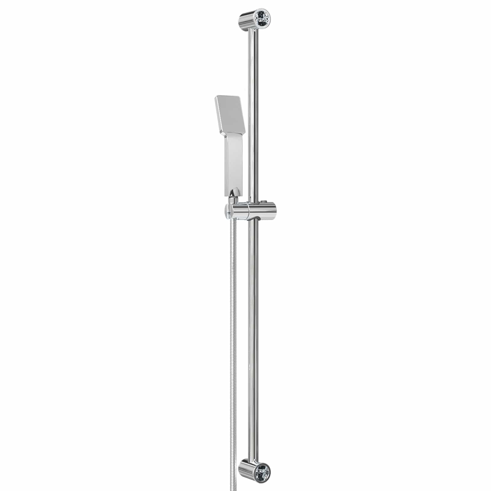 Duschsystem-Set Chrom 70 cm Edelstahl