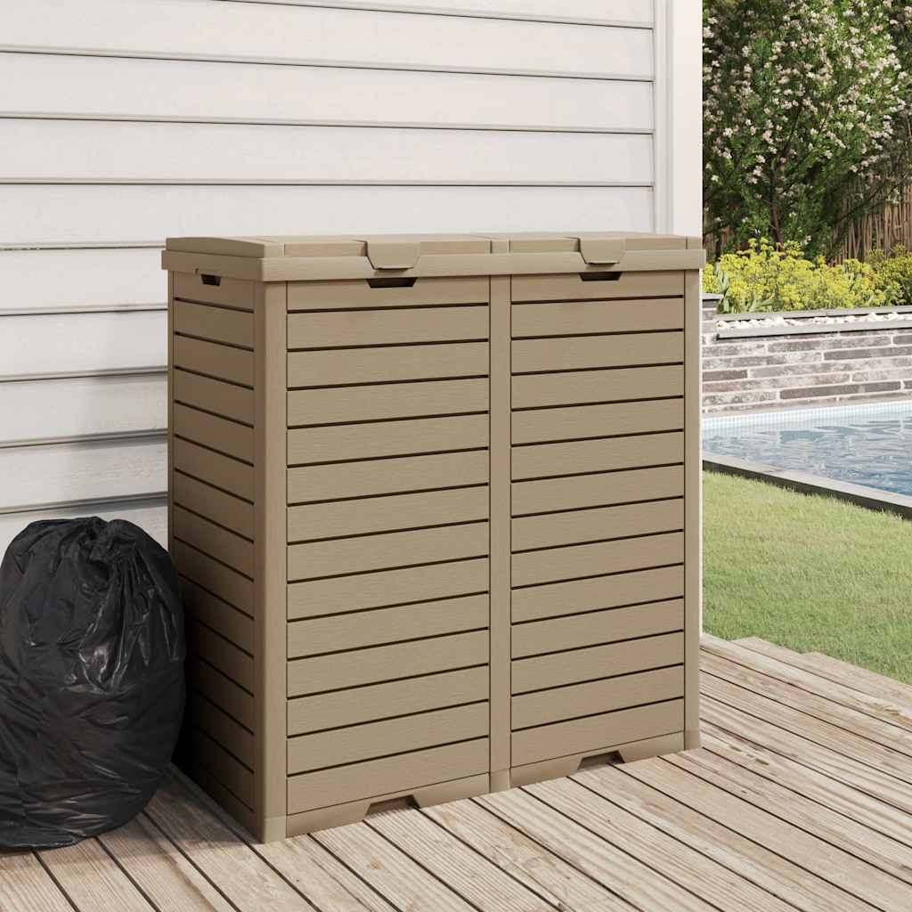Outdoor-Mülltonne Schwarz 78x41x86 cm Polypropylen