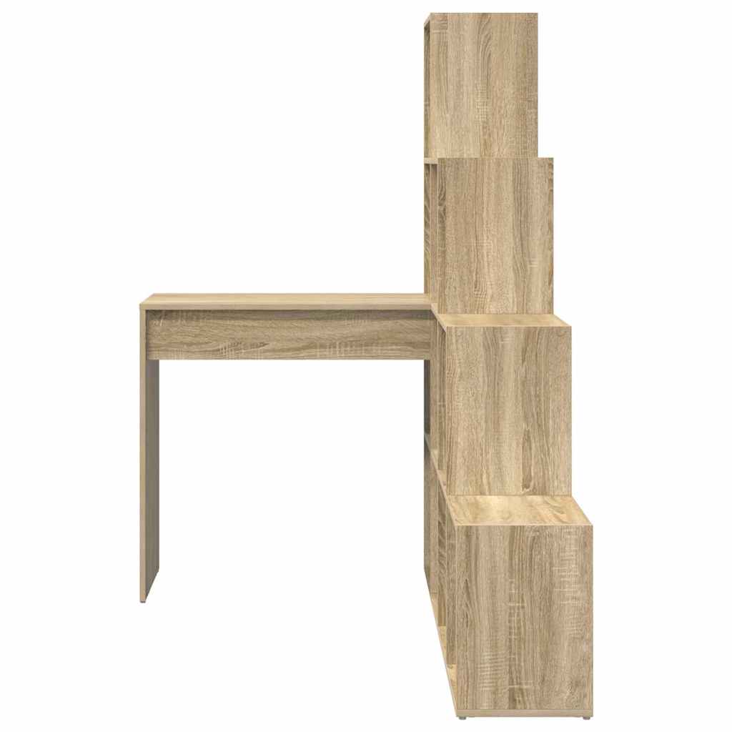 Eck-Schreibtisch Schwarz Eichen-Optik 101,5 x 149,5 x 149,5 cm