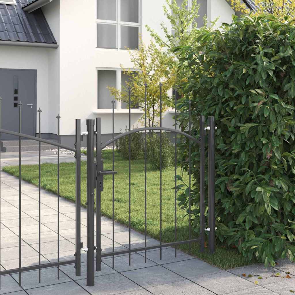 Gartentor Woerden Stahl 1x1 m Schwarz