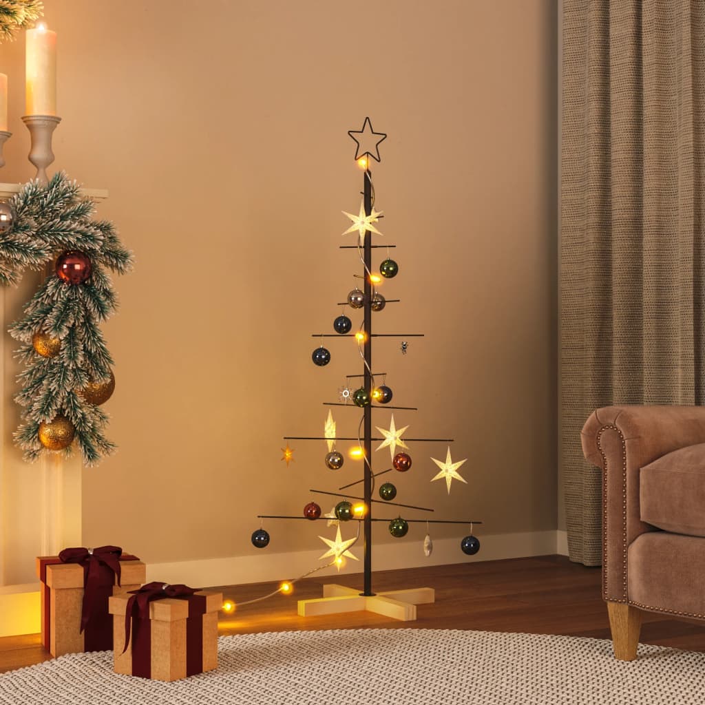 Metall Weihnachtsbaum Schwarz 59,5 cm Pulverbeschichteter Stahl