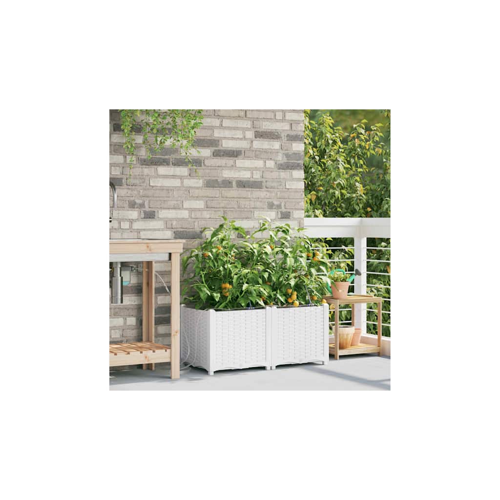 Garten-Pflanzgefäß 4 Stk. Braun 160 x 40 x 22 cm PP