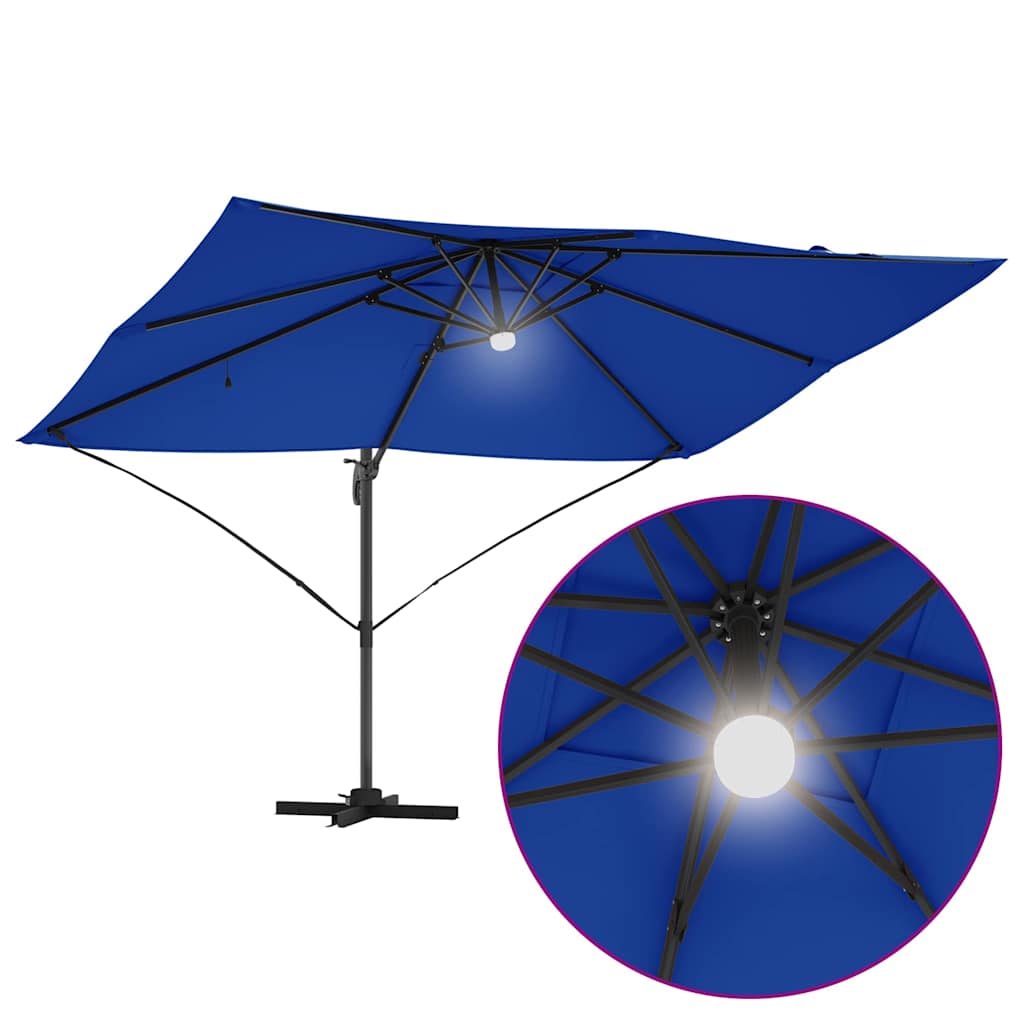 Sonnenschirm Sand 351 x 250 x 253 cm Polyester und Aluminium