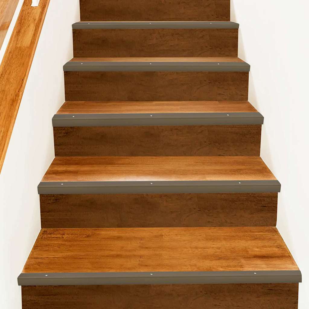Treppenkantenprofile in L-Form 15 Stk. Aluminium 90 cm Silbern